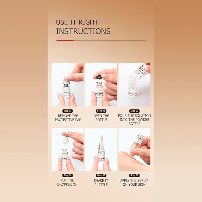 VENZEN Hexapeptide Bouncy Freeze-Fried Powder 60PCS Set Refreshing Hydration Luxury Skin Care Gift Box 60 Bottles-VivaGrace Women