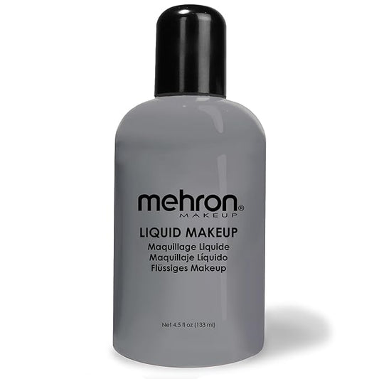 Mehron Makeup Liquid Makeup | Face Paint and Body Paint Perfect for Halloween, Cosplay I Air Brush Compatible 4.5 oz (133 ml) (MONSTER GREY)-VivaGrace Women