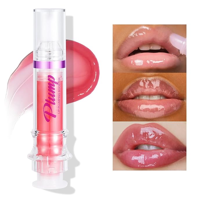 Lip Plumper Gloss,Natural Spicy Lip Plumping Booster Moisturizing Hydrating Lip Plumping Oil and Lip Care Serum for Women Girls(#4)-VivaGrace Women
