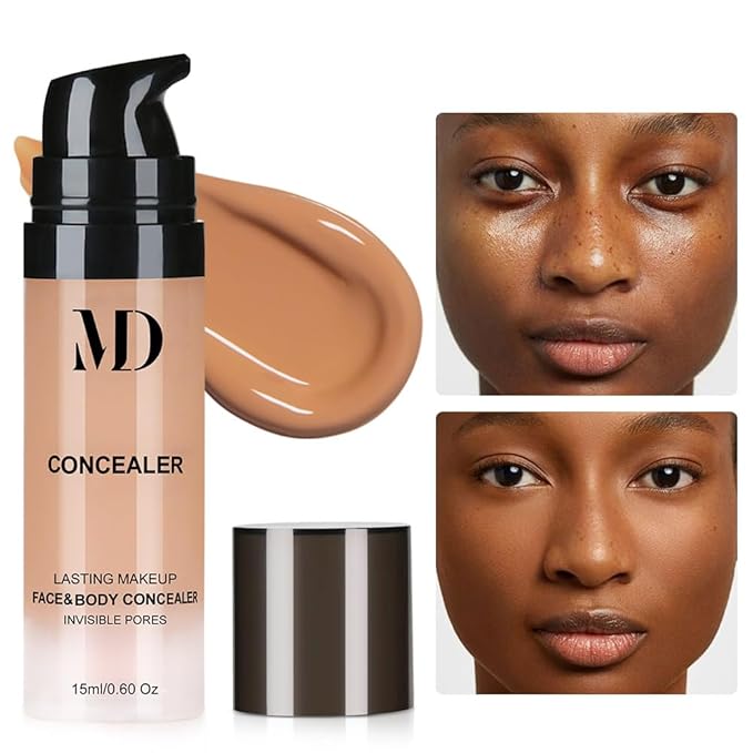 Liquid Primer Set Matte Liquid Full Coverage Oil Control Breathable Invisible Cover Concealer Primer with Face Primer, Makeup Sponge-VivaGrace Women