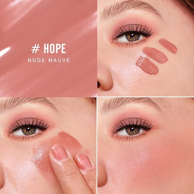 KIMUSE Soft Cream Blush Makeup, Liquid Blush for Cheeks, Weightless, Long-Wearing, Smudge Proof, Natural-Looking, Dewy Finish-VivaGrace Women