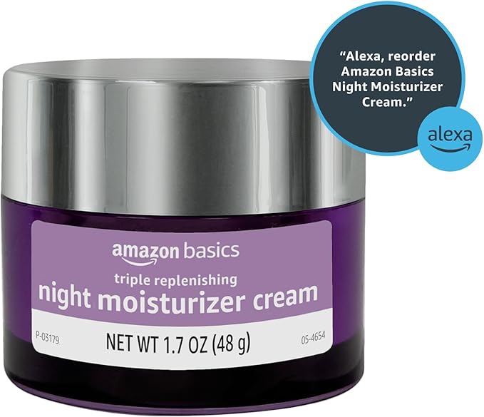 Amazon Basics Triple Replenishing Moisturizer, Night Cream, 1.7 Ounces, 1-Pack-VivaGrace Women