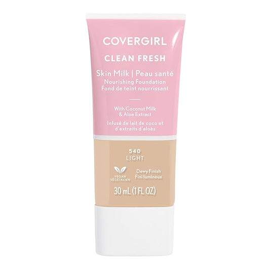 COVERGIRL, Clean Fresh Skin Milk Foundation, Light, 1 Fl Oz (Pack of 1) (packaging may vary)-VivaGrace Women
