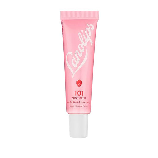 Lanolips 101 Ointment Multi-Balm, Strawberry - Fruity Lip Balm with Vitamin E Oil and Lanolin for Lip Hydration - Naturally Flavored Lanolin Lip Balm for Very Dry Lips - Dermatologist Tested (.35 oz)-VivaGrace Women