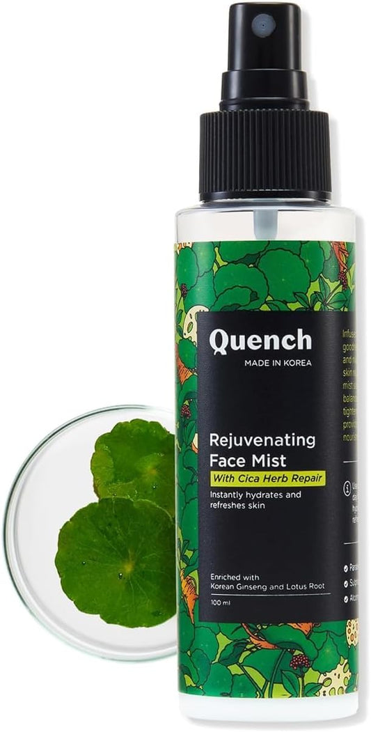 Quench CICA & 2% Niacinamide Face Mist Toner for Oil & Acne Control | Hydrates, Calms and Refreshes Skin | Gentle & Non-Irritating | Lightweight, Alcohol-Free and Non-Comedogenic (100ml)-VivaGrace Women