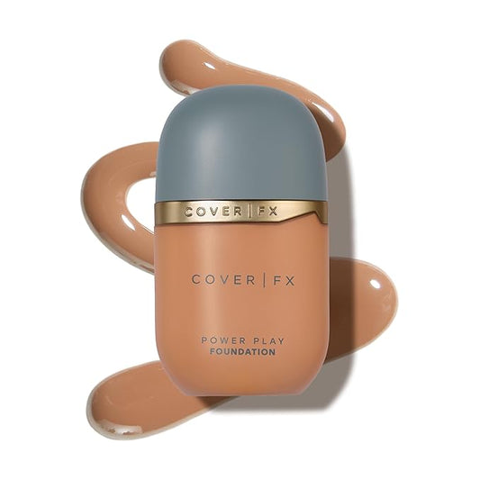 COVER FX Power Play Foundation - Shade T1 - Buildable Full Coverage - Waterproof Sweat-Proof Transfer-Proof - Natural Matte Finish - All Skin Types-VivaGrace Women