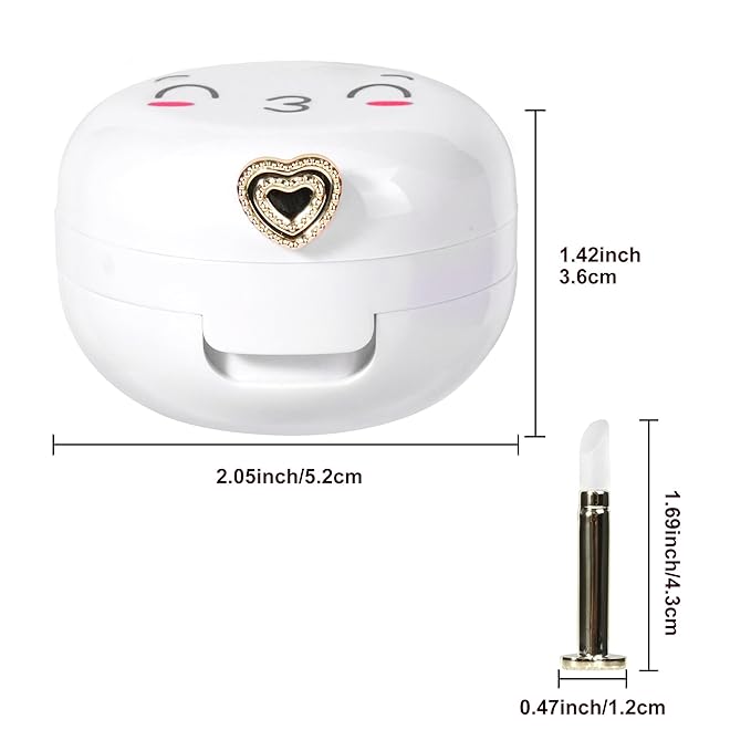 2 Pack Lip Balm Containers,Plastic Portable Empty Lip Balm Container with Mirror and Silicone Lip,Empty Lipstick Dispenser Box for Travel,Home-VivaGrace Women