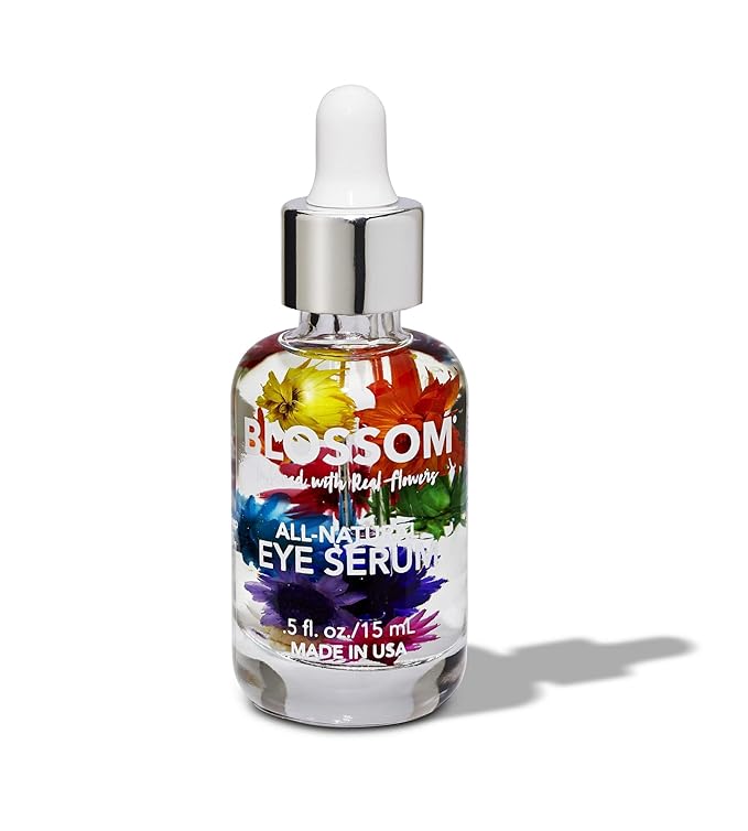 Blossom All Natural Organic Cruelty Free Moisturizing Eye Serum with Essential Oils, Infused with Real Flowers, Made in USA, 0.5 fl. oz., Spring Bouquet-VivaGrace Women