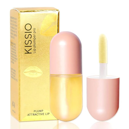 KISSIO Natural Lip Plumper,Lip Plumping Lip Gloss,Lip Plumper Gloss,Derol Lip Plumper,Moisturizing& Reduce Fine Lines 5.5ml For Day Ues-VivaGrace Women