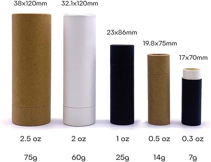 10 Pcs 2 Oz Paperboard Lip Balm Tubes Cardboard Tubes Empty DIY Lipstick Tube Refillable Lip Gloss Container Solid Perfume Tubes 60g Chapstick Container for Cosmetic Samples Deodorant(Brown)-VivaGrace Women