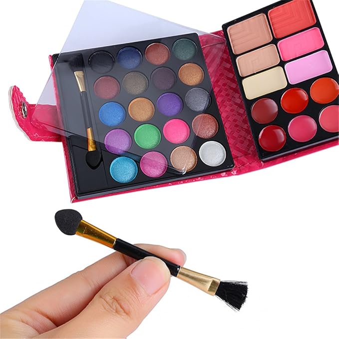 Professional All In One Makeup Kit Colorful 20 Eyeshadow, 6 Lip Glosses 3 Blushers 2 Powder 1 Concealer 1 Mirror 1 Brush, Long Lasting Beauty Full Makeup Set, Present Gifts for Girls Women-VivaGrace Women