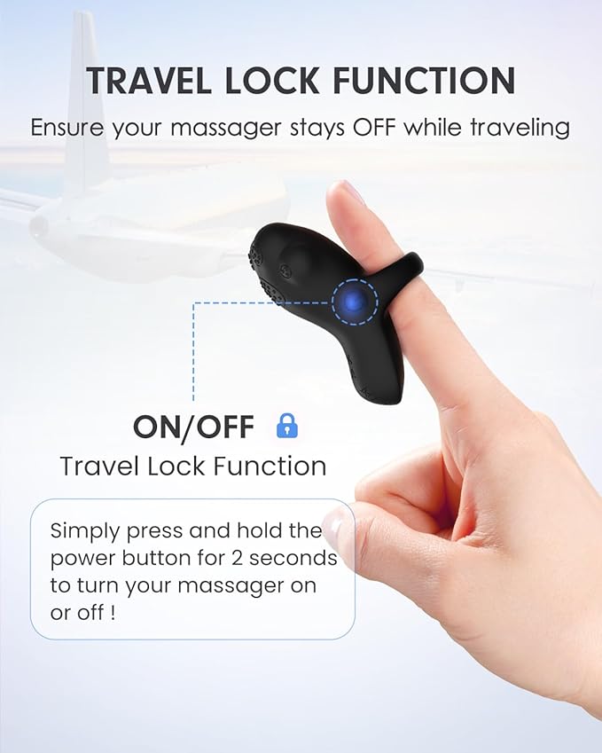 Portable Facial Massage Ball, Waterproof Rechargeable Powerful Multifunctional Eye Face Finger and Neck Massager, Black-VivaGrace Women