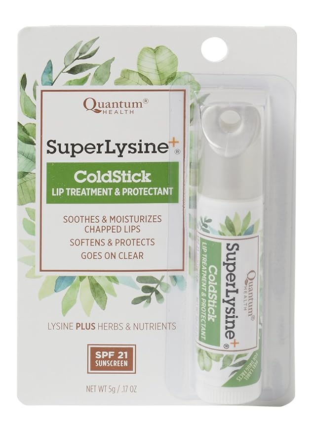 Quantum Health SuperLysine+ ColdStick Lip Sunscreen|Soothes and Moisturizes Lips|Softens and Protects from the Sun|Goes on Clear|0.17 Ounce-VivaGrace Women
