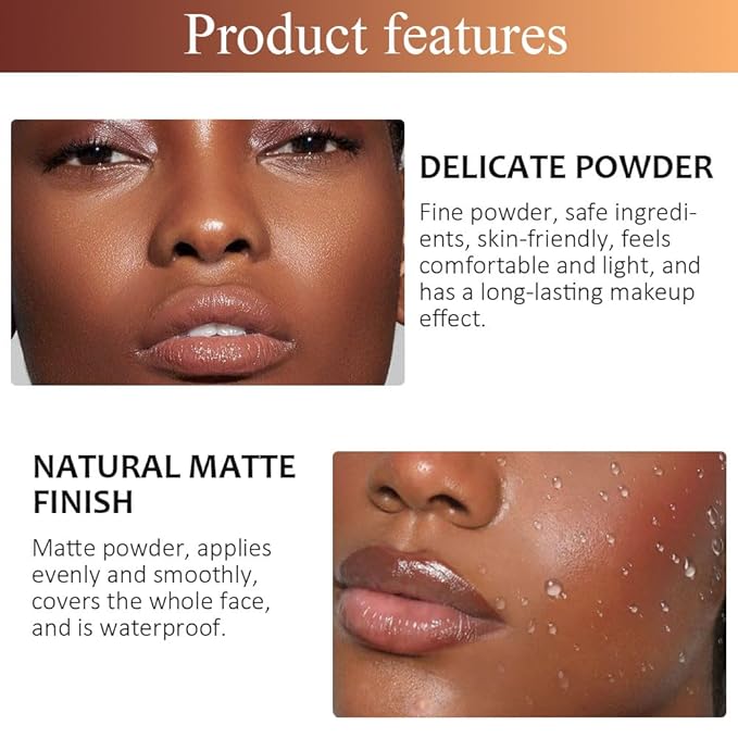 Pressed Matte Face Powder Makeup & Setting Powder for Poreless Wrinkle Blurring Contour Concealer Finishing,Lightweight,High Coverage,Shine Control, N.W 10g (05)-VivaGrace Women