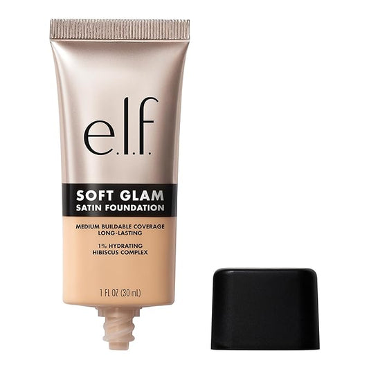 e.l.f. Soft Glam Foundation, Medium Coverage, Long-Lasting & Buildable Foundation For A Smooth, Satin Finish, Vegan & Cruelty-Free, 21 Light Neutral-VivaGrace Women