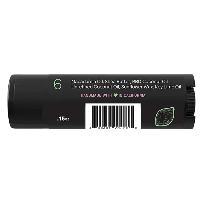 Natural Lip Butter Lip Balm - Key Lime - Pure Enough to Eat - Made With Just 6 Vegan Ingredients - Moisturizing Lip Care for All Day Hydration (3-Pack)-VivaGrace Women