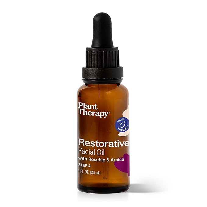 Plant Therapy Restorative Facial Oil with Rosehip & Arnica 1 oz Natural Ingredients, Restore & Protect Skin, Antioxidants and Fatty Acids, Deeply Nourish Skin-VivaGrace Women
