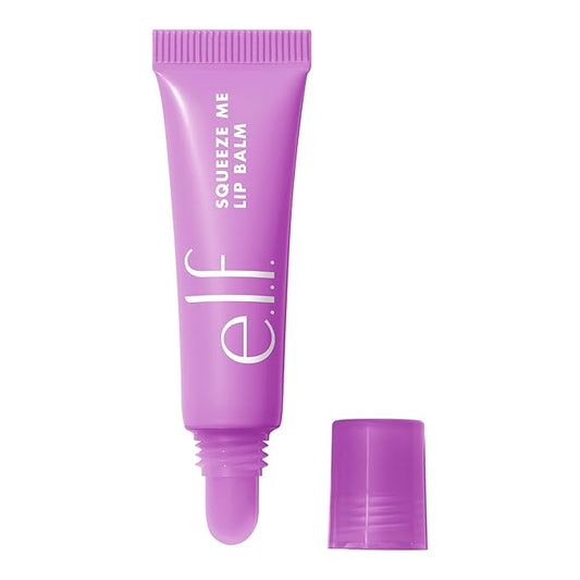e.l.f. Squeeze Me Lip Balm, Moisturizing Lip Balm For A Sheer Tint Of Color, Infused With Hyaluronic Acid, Vegan & Cruelty-free, Grape-VivaGrace Women