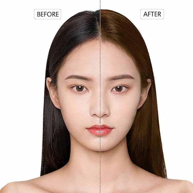 Chestnut Brown Hair Dye Shampoo 3 in 1, Long-lasting & Natual Hair Color Shampoo, Herbal Ingredients Natural Shampoo Hair Dye Effect in Minutes, Gifts for Men Women 500ml-VivaGrace Women