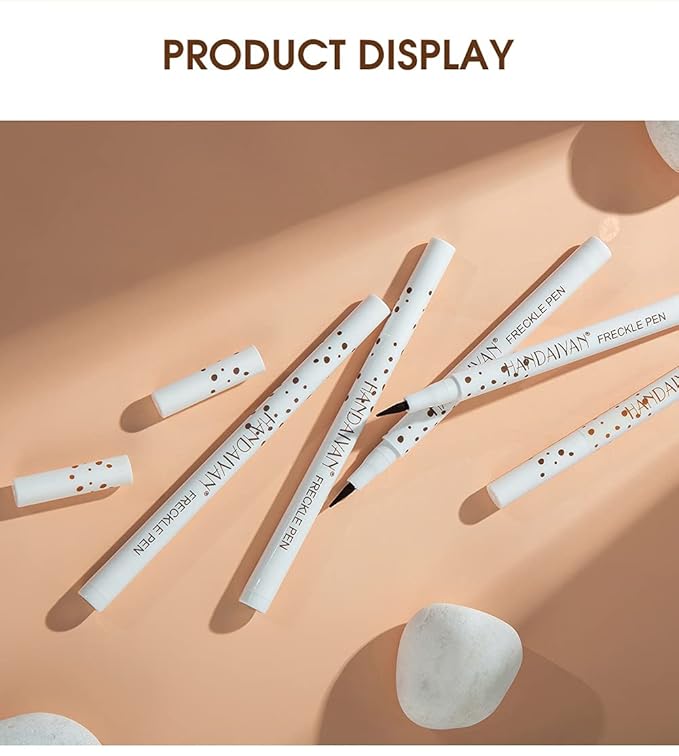 AKARY 4 Colors Freckle Pen Professional Lifelike Face Concealer Point Out Natural Waterproof Longlasting Soft Artificial Freckles Fine Makeup Freckle Pen Life Face Decoration (01+02+03+04)-VivaGrace Women