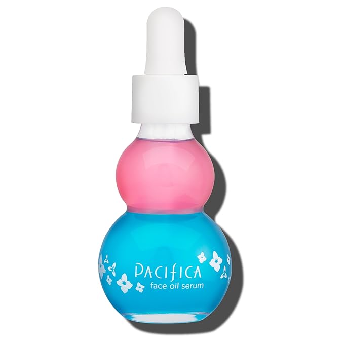 Pacifica Face Oil Serum - Flower Fix Bi-Phase Hydrating Skin Barrier - w/Hyaluronic Acid & Natural Botanical Ingredients - for Dry Sensitive Skin Vegan & Cruelty-Free Dermatologist Approved-VivaGrace Women