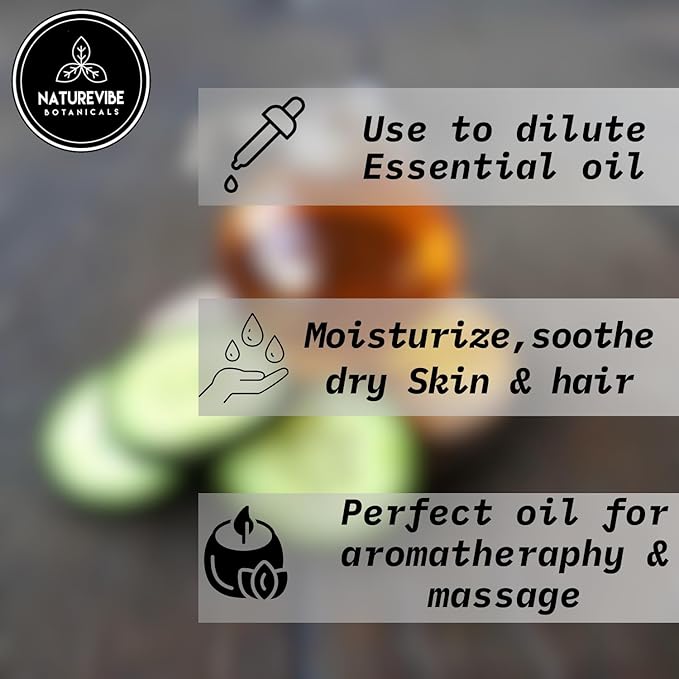 Naturevibe Botanicals Cucumber Oil 32 Ounces | 100% Pure and Natural | Great for Skin Care and Hair Care-VivaGrace Women