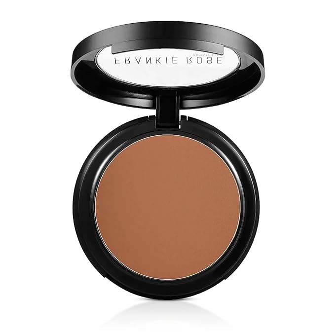 Frankie Rose Cosmetics Powder Foundation – Full Coverage Face Powder For Pores & Imperfections, Evens Out Skin Tone & Shine-Control | 58 Grams (Bronze)-VivaGrace Women