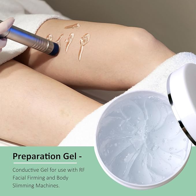 Preparation Gel – RF Conductive Gel with Hyaluronic Acid for Use With Radio Frequency Face and Body Machines, Skin Cooling Gel Primer for IPL Hair Removal Device-VivaGrace Women