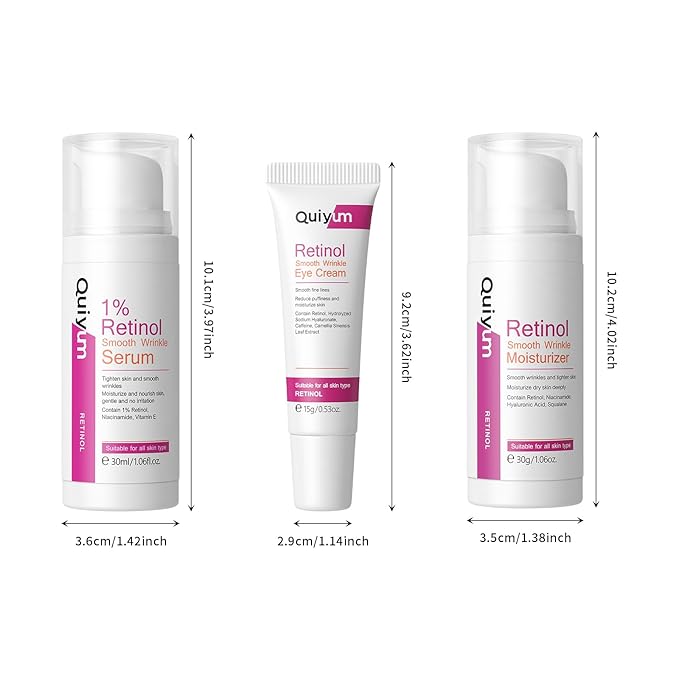 Retinol Skin Care Set, Dark Spot Remover for Face with Face Serum, Eye Cream, Moisturizer, Anti Aging Facial Skin Care Routine Kit, Wife Mom Women Gifts for Christmas Stocking Stuffers-VivaGrace Women