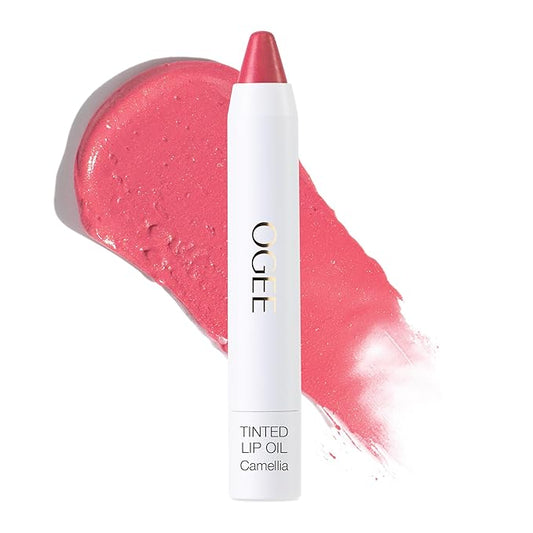Ogee Tinted Sculpted Lip Oil, Camellia-VivaGrace Women