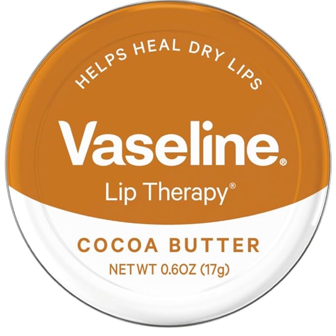 Vaseline Lip Therapy Lip Balm Tin, Cocoa Butter, 0.6 oz-VivaGrace Women