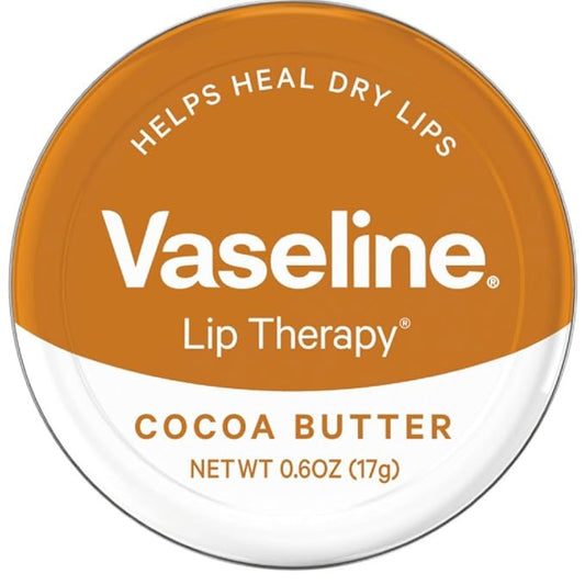 Vaseline Lip Therapy Lip Balm Tin, Cocoa Butter, 0.6 oz-VivaGrace Women