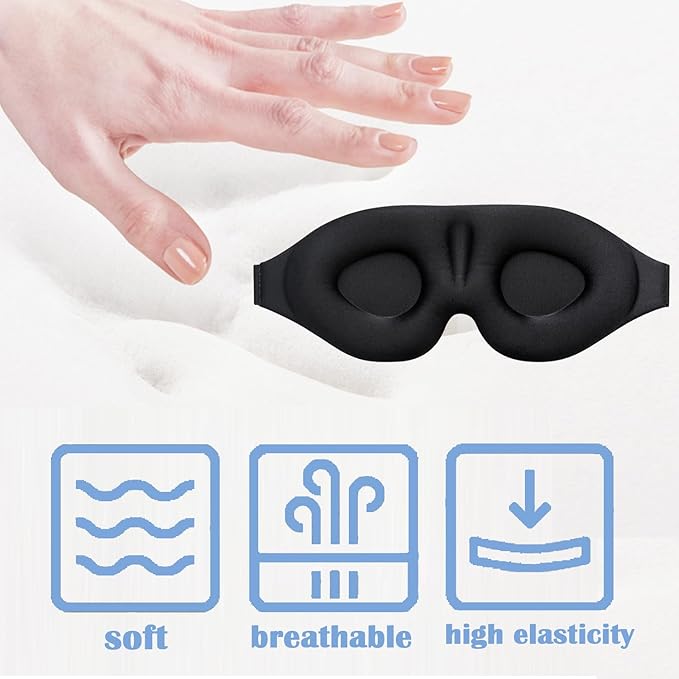 Eye Mask for Lash Extensions, Eye Mask for Sleeping, Soft Breathable Eyelash Sleeping Mask for Extensions with Adjustable Elastic Strap for Flight Nape-VivaGrace Women