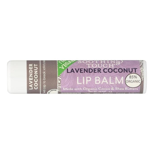 SOOTHING TOUCH Lavender Coconut Lip Balm, 0.25 OZ-VivaGrace Women