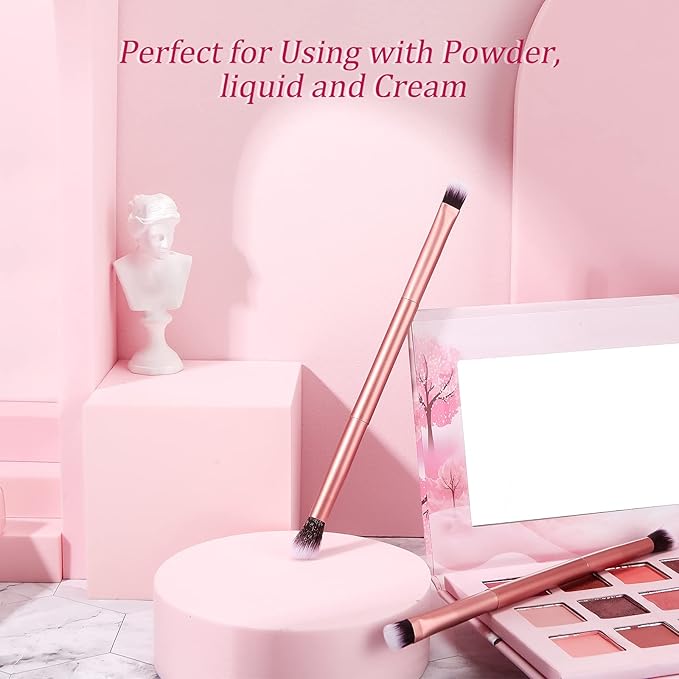 6 Pcs Eyeshadow Smudge Brush 2-in-1 Eyeshadow 2 Double Ended Make Up Brush Concealer Cosmetics Under Eye Small Soft Firm Pointed Foundation Makeup Applicator for Blending Eye Shadow Liner-VivaGrace Women