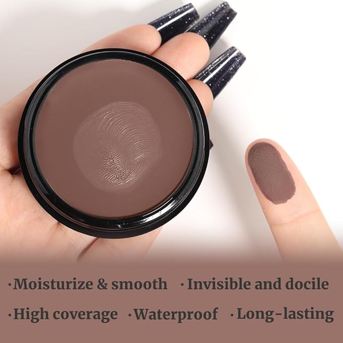 Kaely Color Correcting Concealer,Cream Pot Concealer Full Coverage,under Eye Concealer Palette for Conceals Dark Circles,Waterproof Foundation Face Makeup,07 Dark Coffee-VivaGrace Women