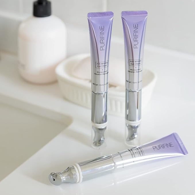 Eye Cream for Wrinkles and Fine Lines Microcurrent Massage Anti-wrinkle Eye Cream Anti Aging 0.5 fl oz-VivaGrace Women