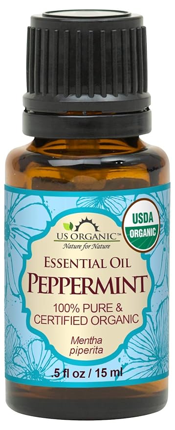 US Organic 100% Pure Peppermint Essential Oil - USDA Certified Organic - 15 ml - w/Improved caps and droppers (More Size Variations Available)-VivaGrace Women