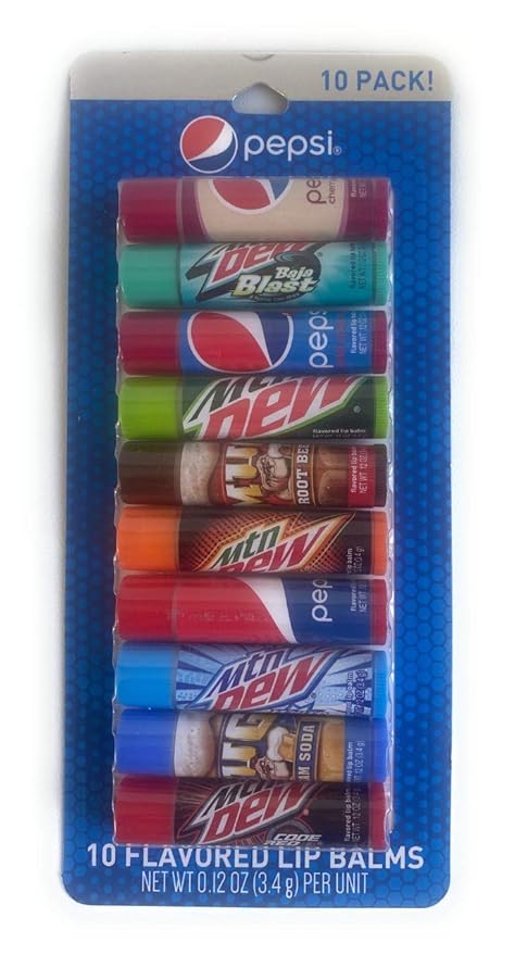 Taste Beauty Pepsi 10 Flavored Lip Balms (Pack of 1)-VivaGrace Women