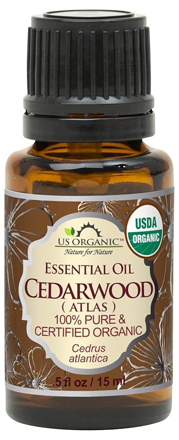 US Organic 100% Pure Cedarwood Essential Oil (Atlas) - USDA Certified Organic, Steam Distilled (More Size Variations Available) (15 ml / .5 fl oz)-VivaGrace Women