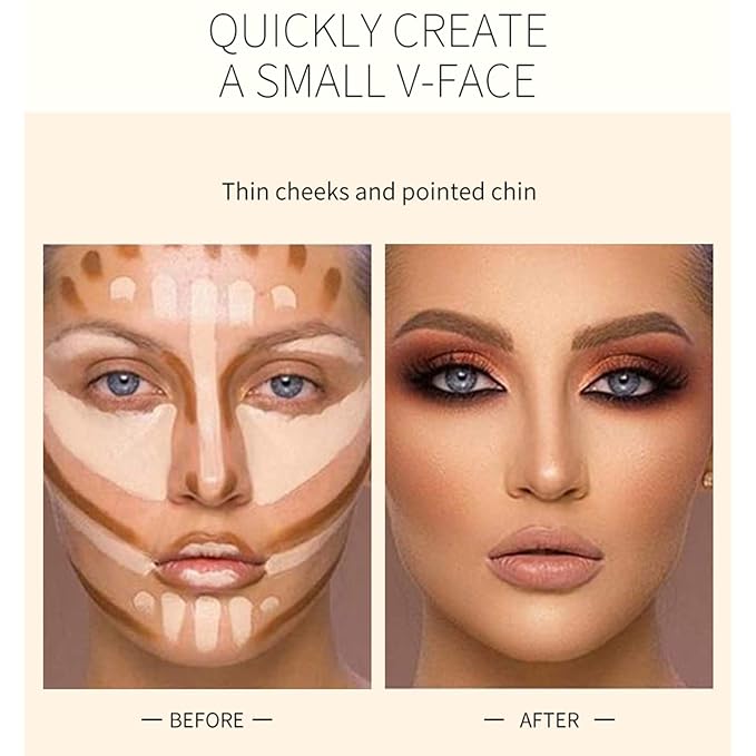 Double-End Contour Highlighter Stick Contour Stick, Face Highlighter, Contour Makeup Contouring Sticks Cream Concealer (2)-VivaGrace Women