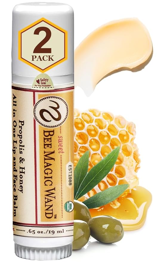 Medicine Mama's Sweet Bee Magic Organic Lip Balm Chapstick, 0.65 oz, 2 Count-VivaGrace Women
