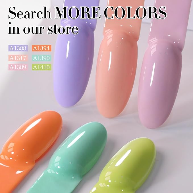 Double Rhythm Pastel Green Gel Polish Sheer Neutral Natural Light Milky Same Color Same Bottle 15ML Jelly UV Nail Art DIY at Home (Pale Green-A1410)-VivaGrace Women