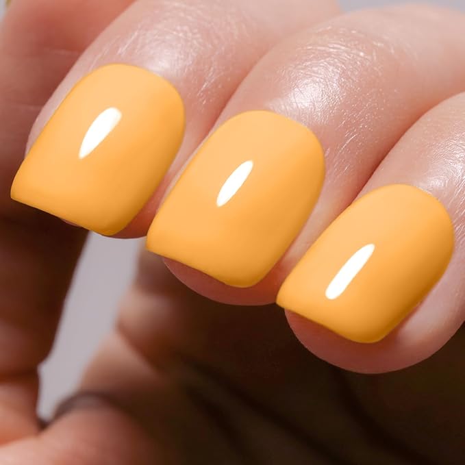 Imtiti Gel Nail Polish, 15ml Creme Yellow Color Gel Polish, Soak Off LED Nail Art Design Manicure Salon DIY at Home