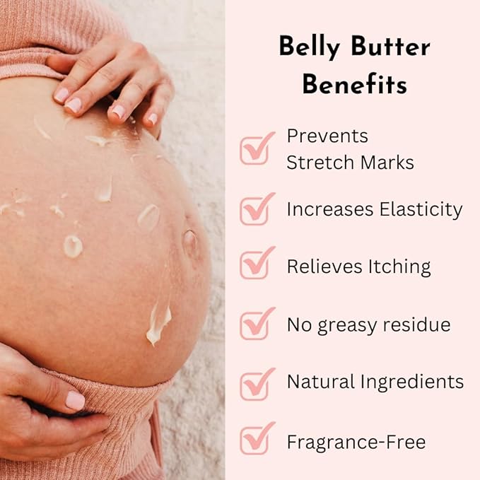Organic Belly Butter for Pregnancy Stretch Mark Prevention and Treatment by Irene Organics - Award Winning Anti Stretch Mark Tummy Balm For Pregnancy and Postpartum 4oz - Hydrating Bump Cream-VivaGrace Women
