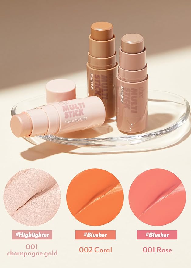 I'm Meme Ash Brown Bronzer for Face - I'm Multi-stick | Effortless Sun-kissed Warmth for Daily Use, Easy Blending Matte Finish, Shading 002 Cool Bronzer, 0.23 Oz-VivaGrace Women