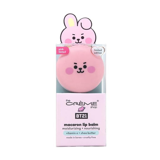 The Crème Shop | BT21 Baby - COOKY Macaron Lip Balm - White Peach (Pink Tinted)-VivaGrace Women