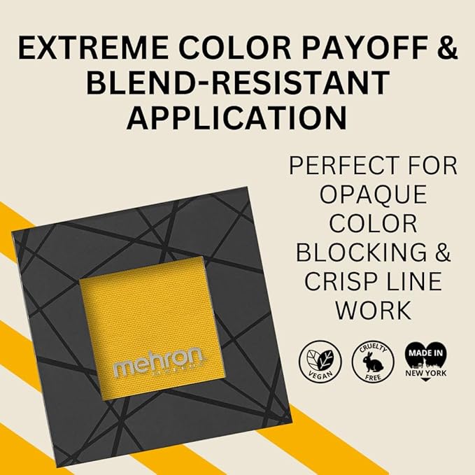 Mehron EDGE Face & Body Paint| Professional Water-Activated Face Paint Makeup | Made in the USA | For Cosplay, Halloween, & SFX (Yellow)-VivaGrace Women