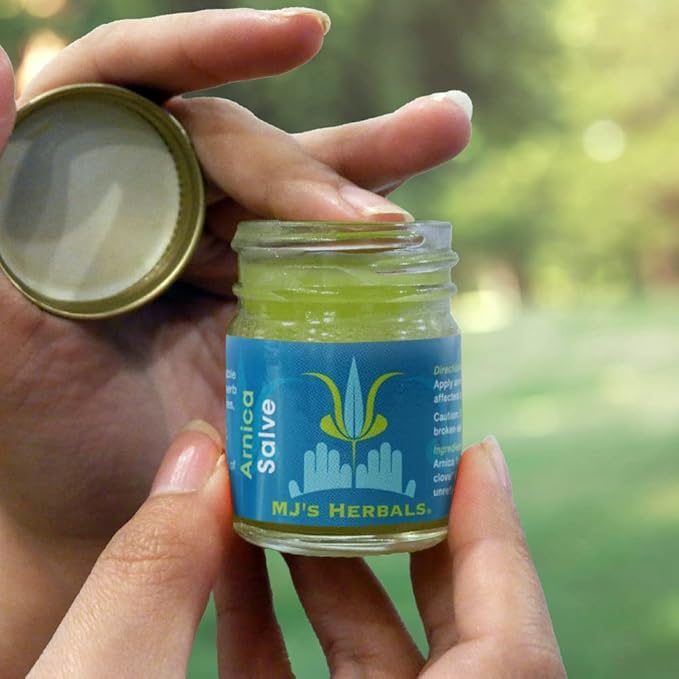MJ’s Herbals Arnica Salve | Organic, Maximum Strength, Immediate Relief for Sore Muscles & Feet | Bruise Recovery, Fantastic Massage & After Yoga Balm | No Parabens, No Synthetics (1 oz)-VivaGrace Women