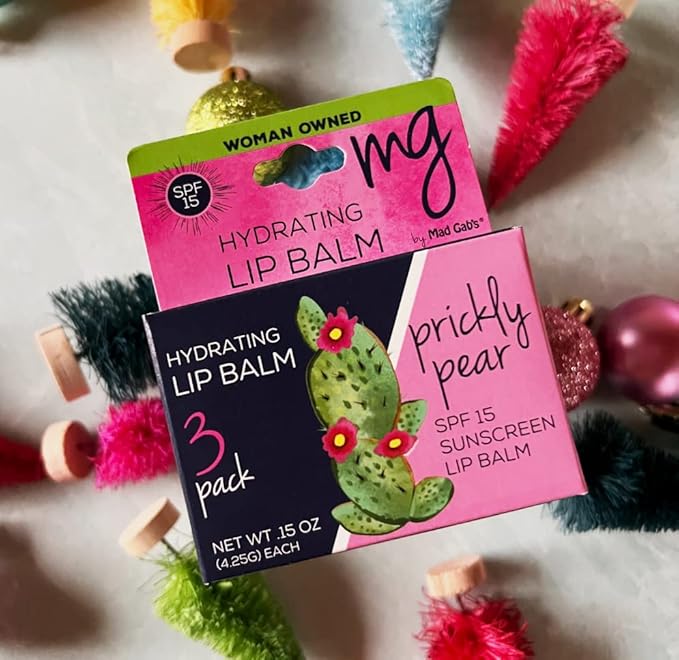 MG Signature Prickly Pear Lip Balms with SPF 15 (Pack of 3)-VivaGrace Women